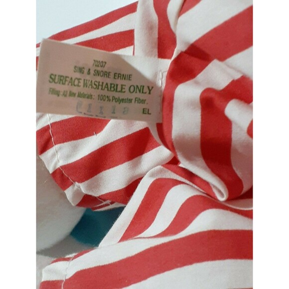 TYCO 1996 Sesame Street Sing & Snore Ernie Talking Plush Pajamas Working 19" Tal - Picture 7 of 7